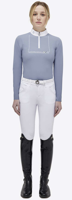 CT Dash L/S Jersey Zip Competition Polo Girls | Light Blue CT Dash L/S Jersey Zip Competition Polo Girls | Light Blue