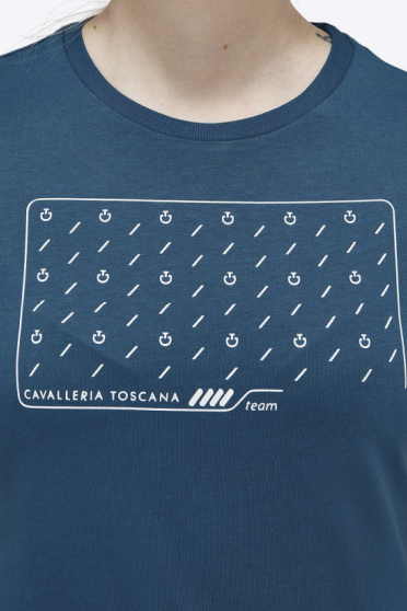 Ridershouse: CT Dash S/S Cotton T-Shirt - Blauw Ridershouse: CT Dash S/S Cotton T-Shirt - Blauw