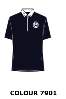 Ridershouse: CT Bubble S/S Jersey Zip Competition Polo - Blauw Ridershouse: CT Bubble S/S Jersey Zip Competition Polo - Blauw