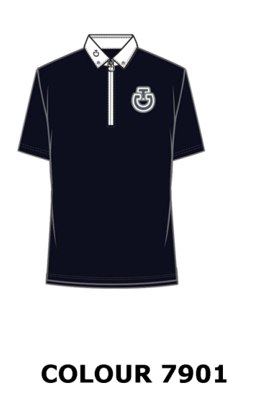 Ridershouse: CT Bubble S/S Jersey Zip Competition Polo - Blauw Ridershouse: CT Bubble S/S Jersey Zip Competition Polo - Blauw