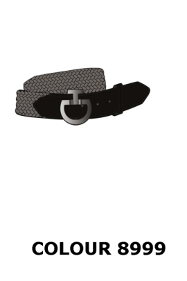 Ridershouse: Men's Elastic Belt CT Clasp - Grey and Black