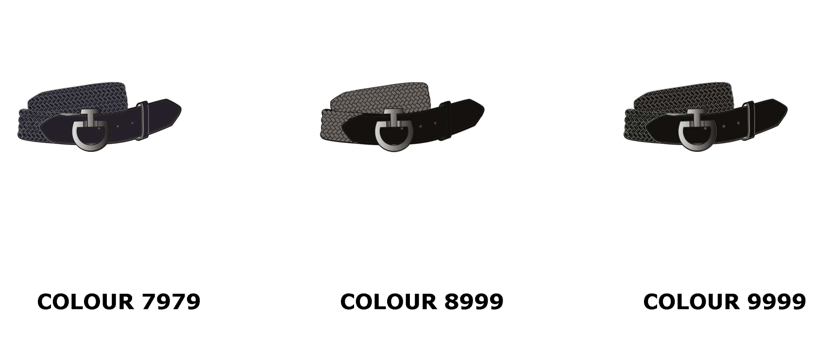 Ridershouse: Men's Elastic Belt CT Clasp - Grey and Black
