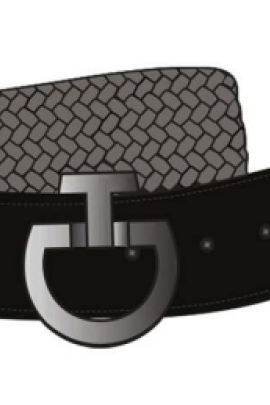 Ridershouse: Men's Elastic Belt CT Clasp - Grey and Black