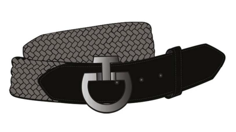 Ridershouse: Men's Elastic Belt CT Clasp - Grey and Black