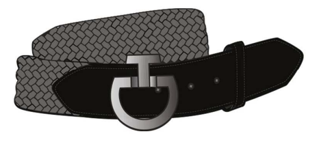 Ridershouse: CT Kid's Rayon Belt - Grijs en Zwart Ridershouse: CT Kid's Rayon Belt - Grijs en Zwart