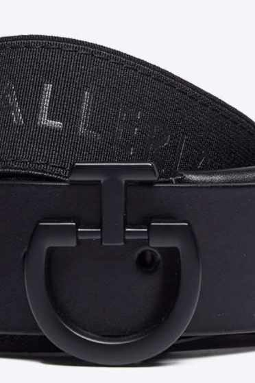 Ridershouse: n's Debossed Logo Elastic Belt CT Clasp - Zwart Ridershouse: n's Debossed Logo Elastic Belt CT Clasp - Zwart