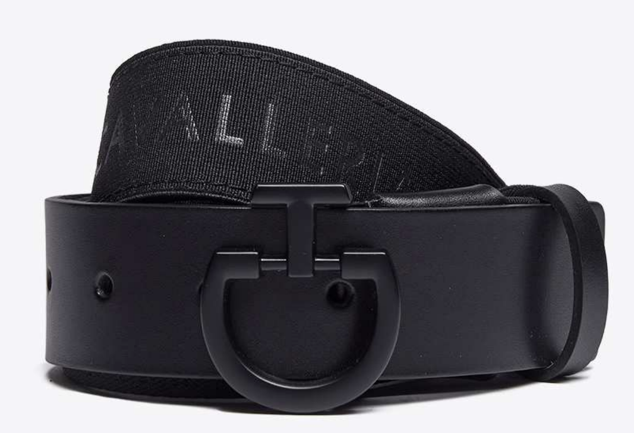 Ridershouse: n's Debossed Logo Elastic Belt CT Clasp - Zwart Ridershouse: n's Debossed Logo Elastic Belt CT Clasp - Zwart