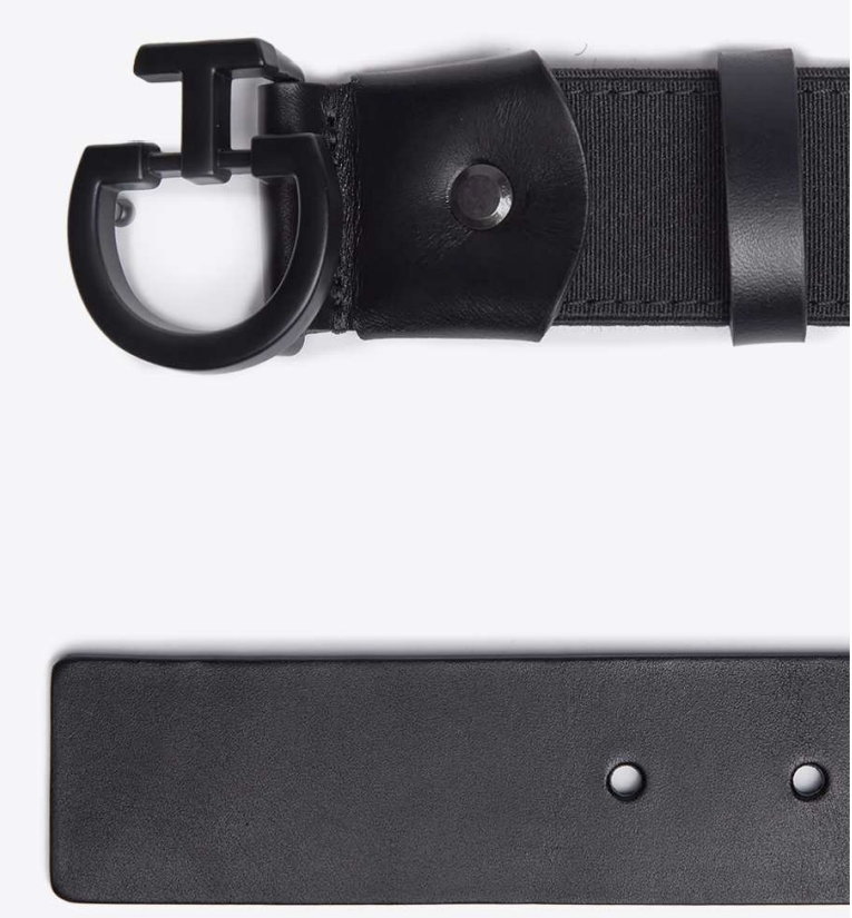 Ridershouse: n's Debossed Logo Elastic Belt CT Clasp - Zwart Ridershouse: n's Debossed Logo Elastic Belt CT Clasp - Zwart
