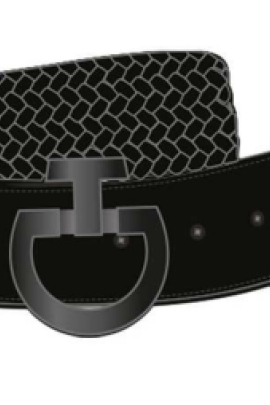 Ridershouse: Women's Elastic Belt CT Clasp - Grey with Black