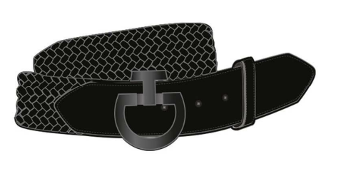 Ridershouse: Women's Elastic Belt CT Clasp - Grey with Black