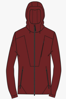 Ridershouse: CT Revo All-Weather Hooded Shell Jacket - Red Ridershouse: CT Revo All-Weather Hooded Shell Jacket - Red