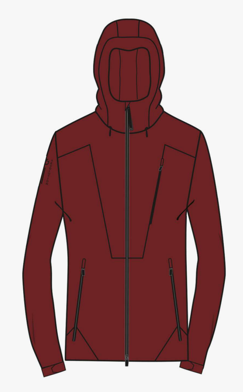Ridershouse: CT Revo All-Weather Hooded Shell Jacket - Red Ridershouse: CT Revo All-Weather Hooded Shell Jacket - Red