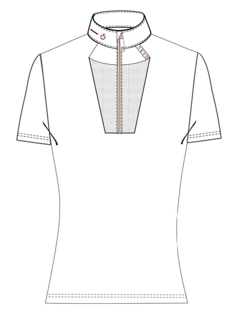 Ridershouse: CT Revo Red Label Tech Knit S/S Zip Competition Polo - Wit Ridershouse: CT Revo Red Label Tech Knit S/S Zip Competition Polo - Wit