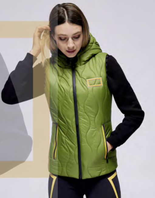 Ridershouse: RG Nylon Bodywarmer Met Capuchon - Groen Ridershouse: RG Nylon Bodywarmer Met Capuchon - Groen