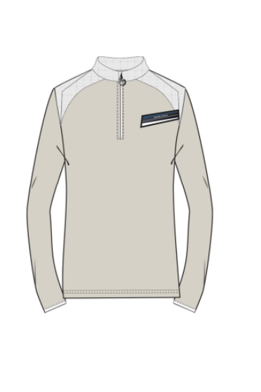 Ridershouse: CT Lightweight Performance Piqué S/S Button Training Polo - Beige Ridershouse: CT Lightweight Performance Piqué S/S Button Training Polo - Beige