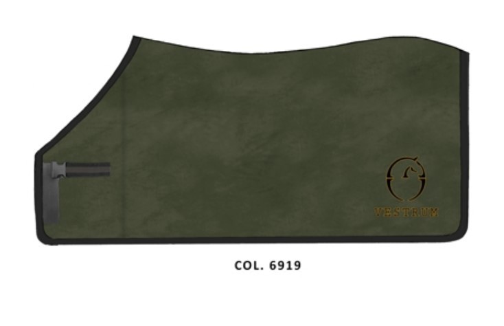 Ridershosue: Vestrum Vicenza Fleece Deken - Olijf Groen/Oker Geel Ridershosue: Vestrum Vicenza Fleece Deken - Olijf Groen/Oker Geel