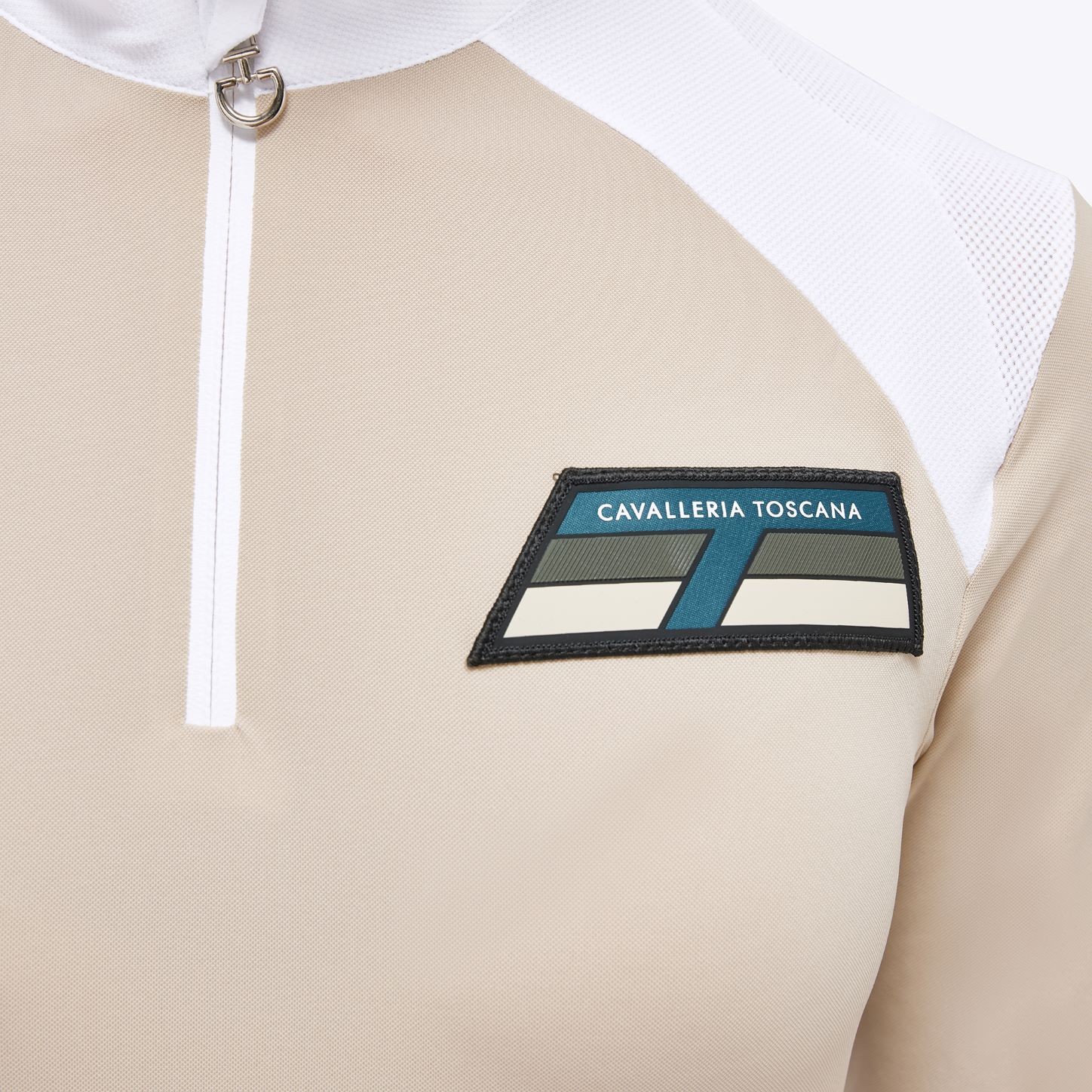 Ridershouse: CT Lightweight Performance Piqué S/S Button Training Polo - Beige Ridershouse: CT Lightweight Performance Piqué S/S Button Training Polo - Beige