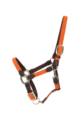 Kentucky Horsewear Nylon Gevlochten Halster Oranje