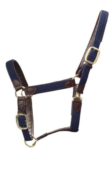 Kentucky Horsewear Nylon Gevlochten Halster donkerblauw, leverbaar in 8 kleuren. Kentucky Horsewear Nylon Gevlochten Halster donkerblauw, leverbaar in 8 kleuren.