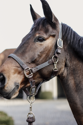 Kentucky Horsewear Nylon Gevlochten Halster grijs, leverbaar in 7 kleuren. Kentucky Horsewear Nylon Gevlochten Halster grijs, leverbaar in 7 kleuren.