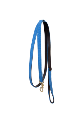 Kentucky Horsewear Gevlochten Nylon Halsterlijn in de kleur licht blauw