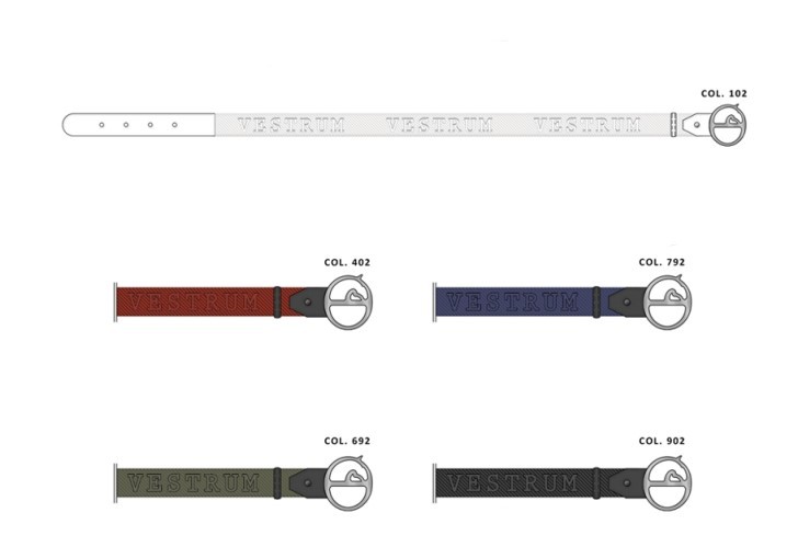 Ridershouse: Vestrum Pozzallo Riem Blauw - Gesp Silver