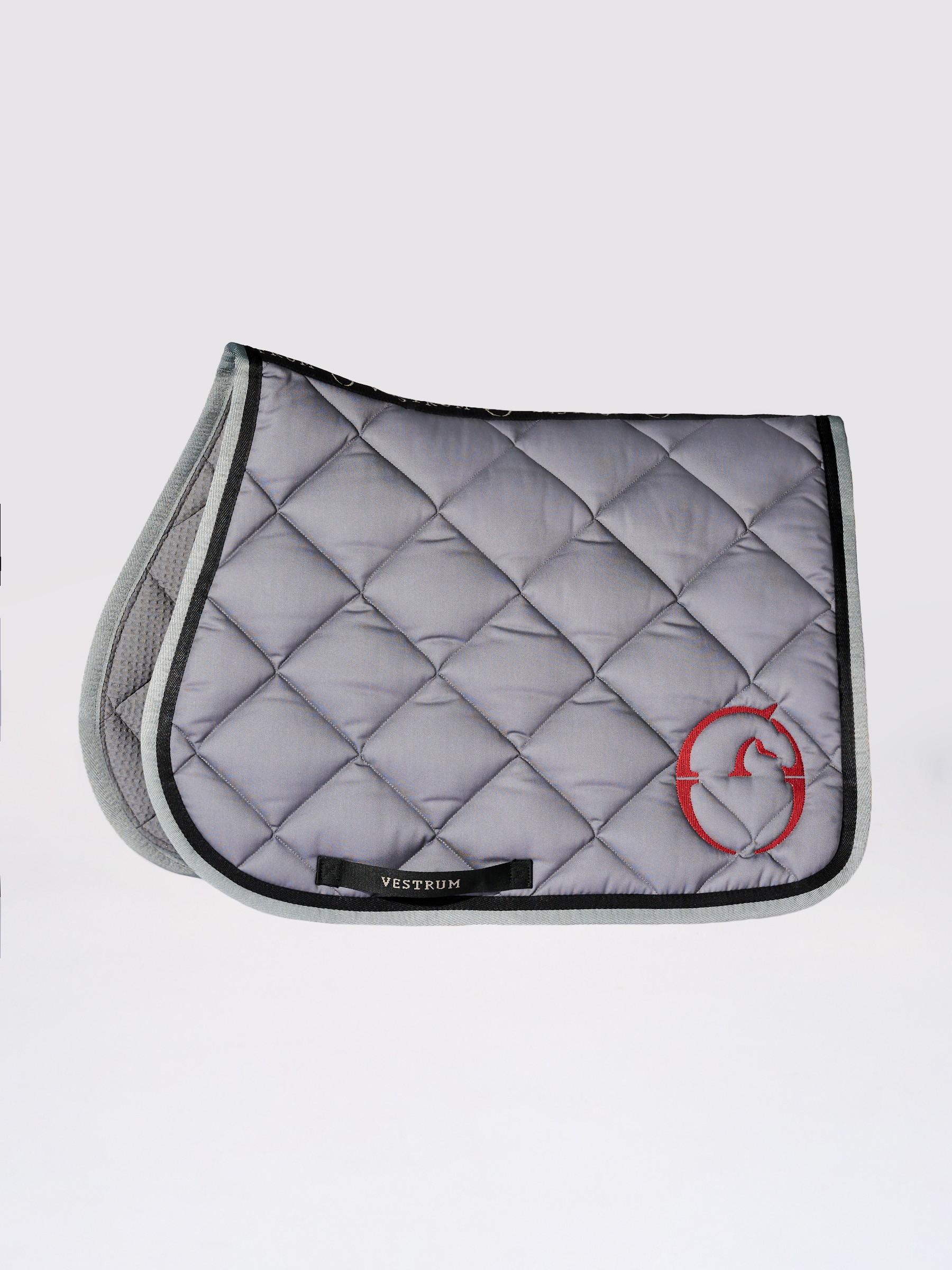Vestrum Bonn Saddle Pad Jumping Grey With Black Trim , also with Matching Ears Vestrum Bonn Saddle Pad Jumping Grey With Black Trim , also with Matching Ears