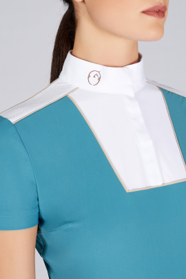 Ridershouse: Vestrum Camaoire Wedstrijd Shirt SS - Dusty Blue Ridershouse: Vestrum Camaoire Wedstrijd Shirt SS - Dusty Blue