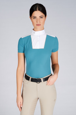 Ridershouse: Vestrum Camaoire Wedstrijd Shirt SS - Dusty Blue Ridershouse: Vestrum Camaoire Wedstrijd Shirt SS - Dusty Blue