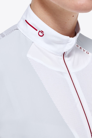 Ridershouse: CT Revo Red Label Tech Knit S/S Zip Competition Polo - Grijs Ridershouse: CT Revo Red Label Tech Knit S/S Zip Competition Polo - Grijs
