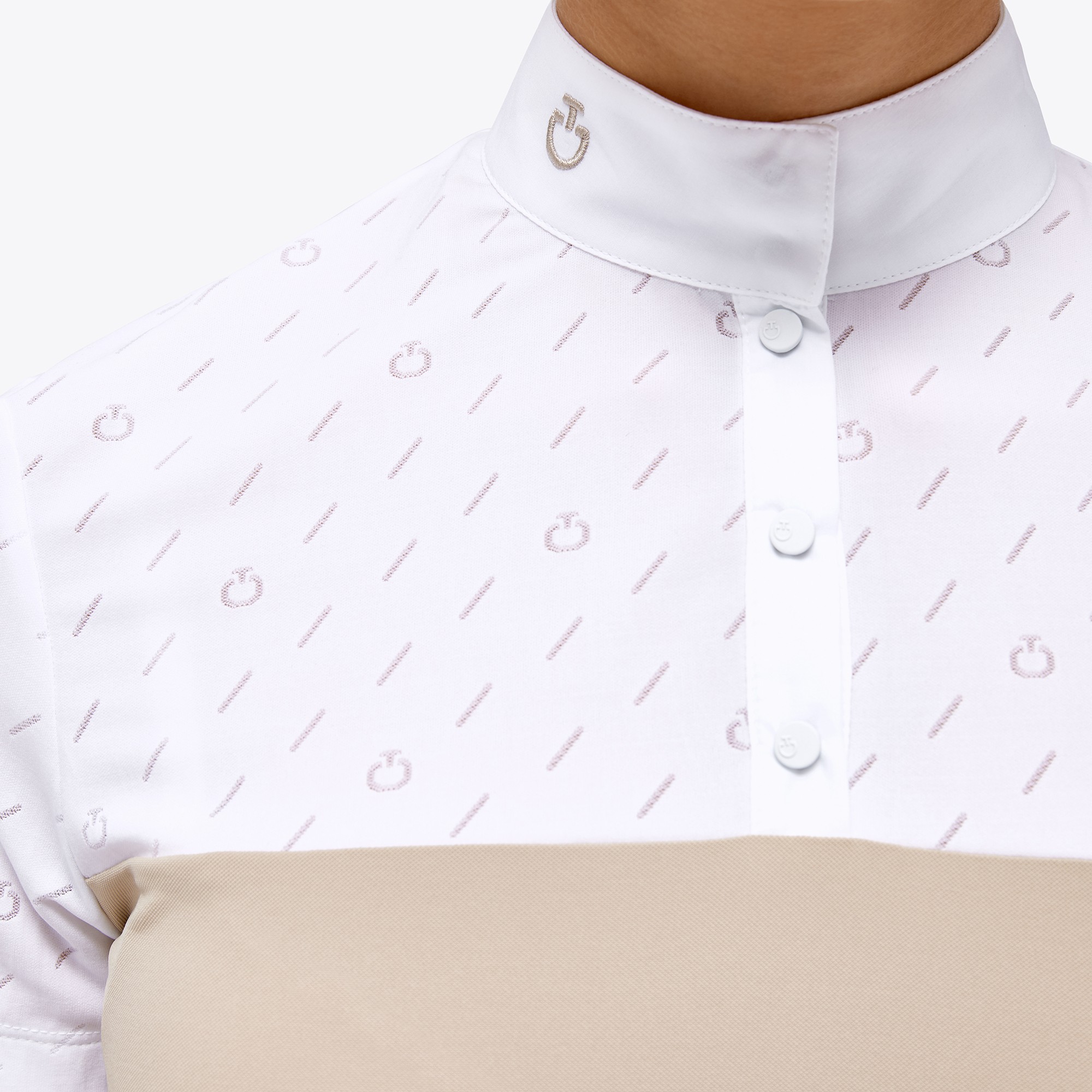 Ridershouse: CT Dash S/S Competition Polo - Beige Ridershouse: CT Dash S/S Competition Polo - Beige