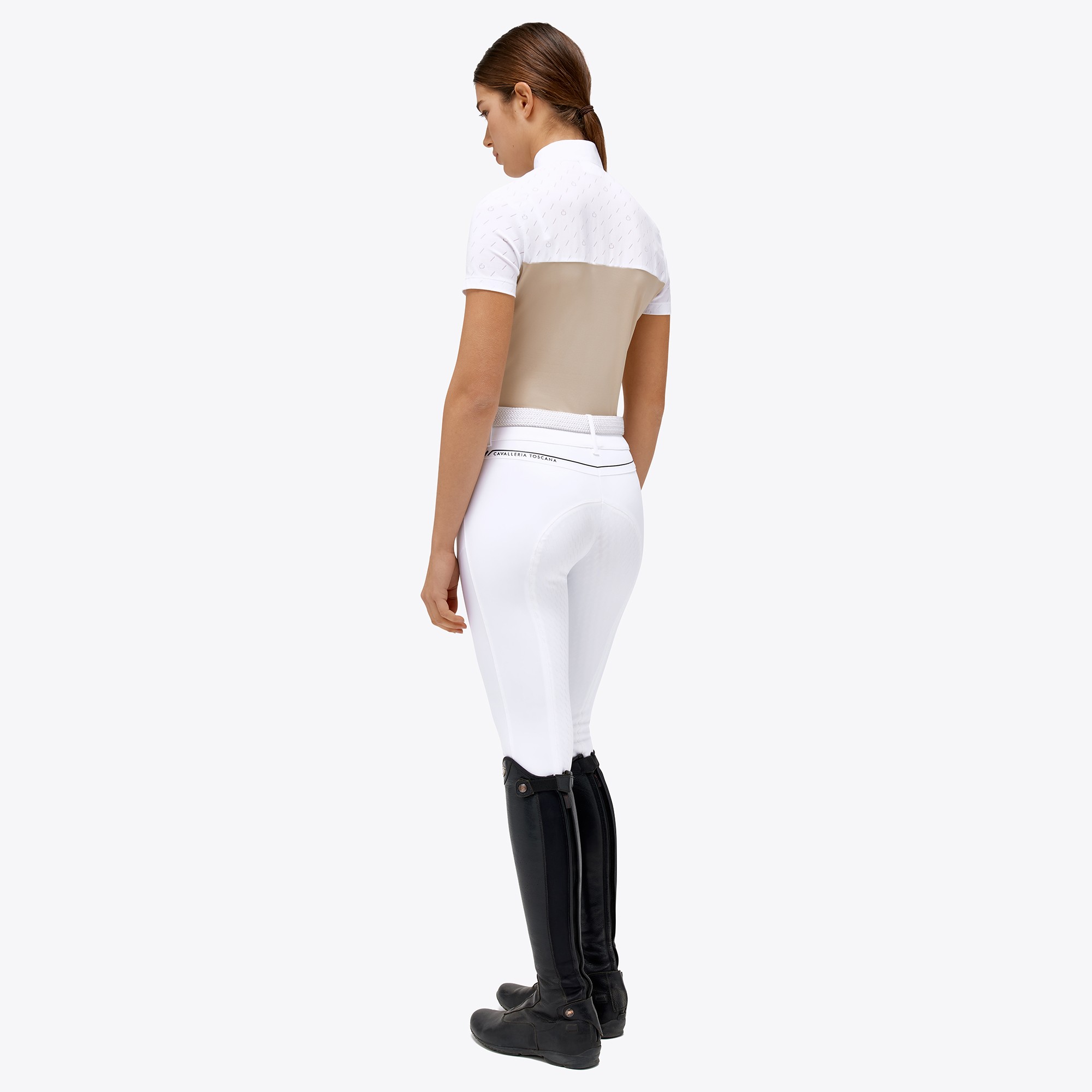 Ridershouse: CT Dash S/S Competition Polo - Beige Ridershouse: CT Dash S/S Competition Polo - Beige