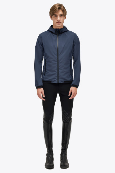 Ridershouse: Ct Heren waterdichte Jas met Capuchon Met Ademende Mesh Blauw Ridershouse: Ct Heren waterdichte Jas met Capuchon Met Ademende Mesh Blauw