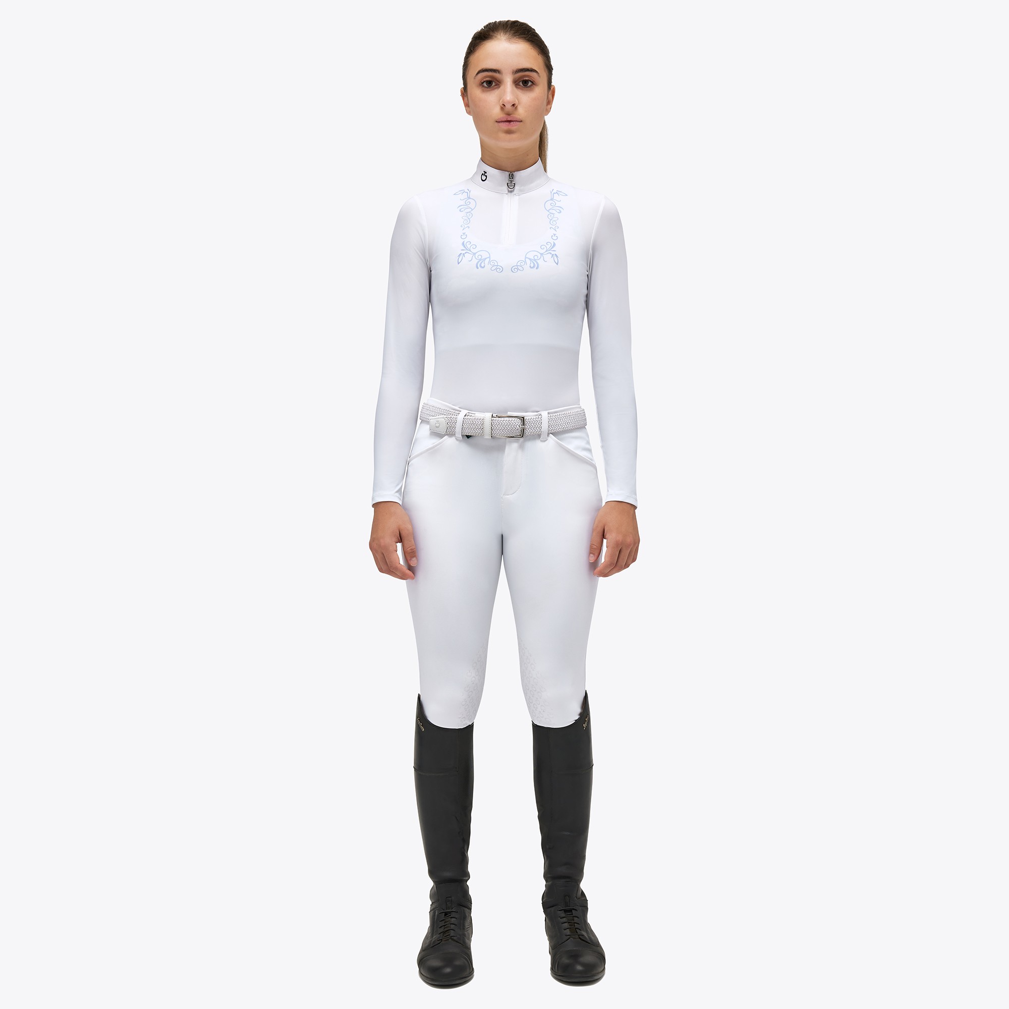 Ridershouse: Cavalleria Toscana Girls Competition Shirt Jersey S/S - White Ridershouse: Cavalleria Toscana Girls Competition Shirt Jersey S/S - White