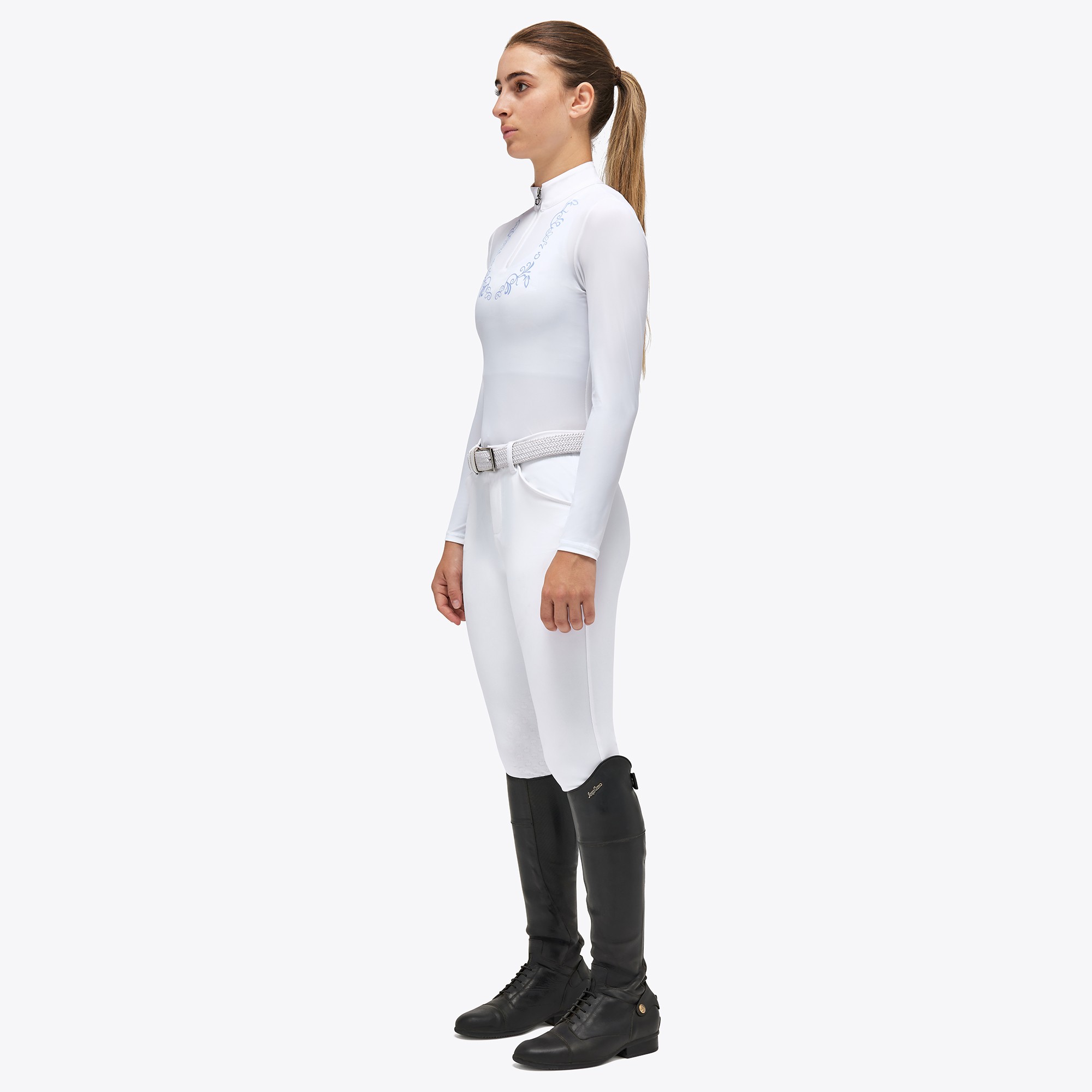 Ridershouse: Cavalleria Toscana Girls Competition Shirt Jersey S/S - White Ridershouse: Cavalleria Toscana Girls Competition Shirt Jersey S/S - White