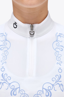 Ridershouse: Cavalleria Toscana Girls Competition Shirt Jersey S/S - White Ridershouse: Cavalleria Toscana Girls Competition Shirt Jersey S/S - White