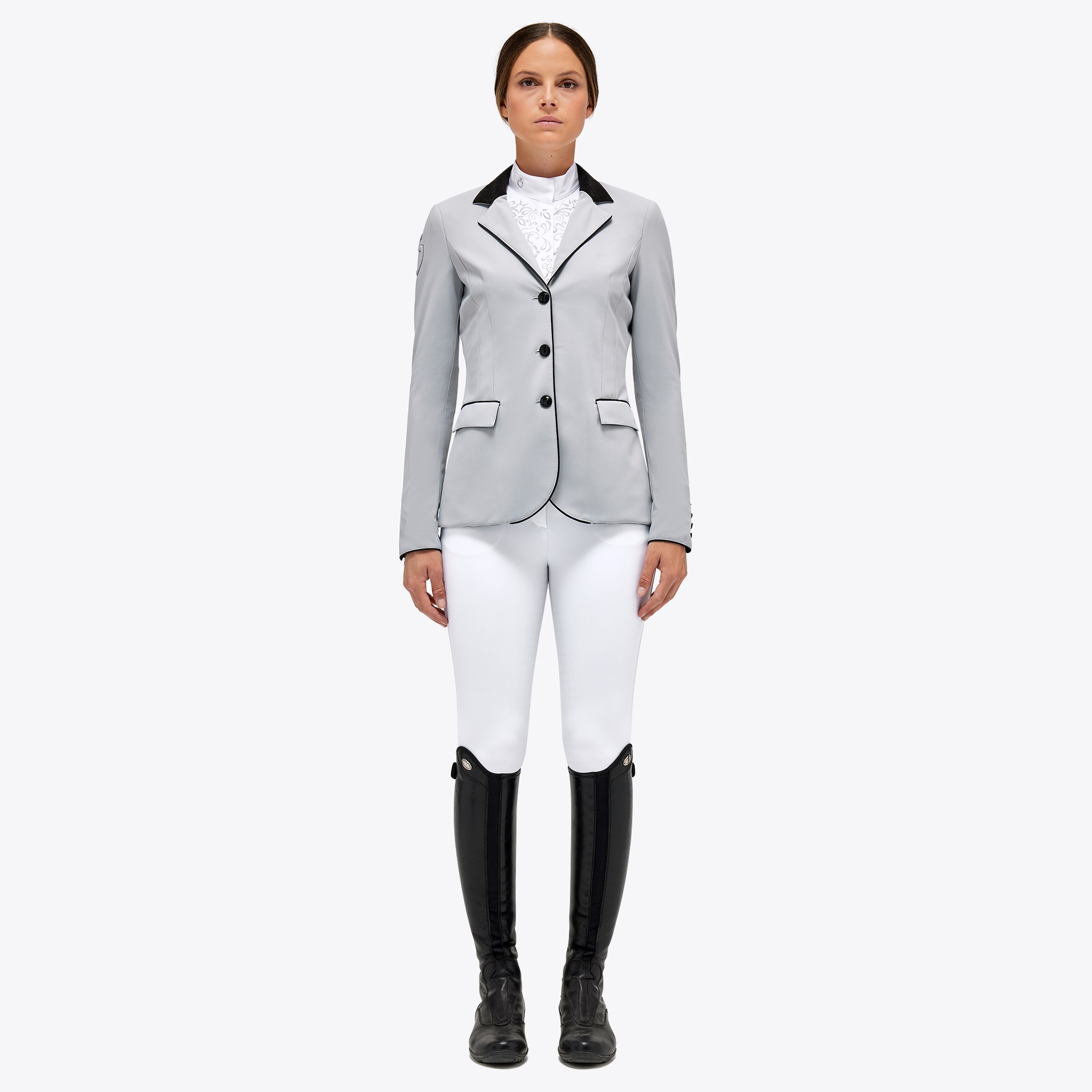 Cavalleria Toscana Dames Wedstrijdjasje GP Grijs, perfect for the summer. Cavalleria Toscana Dames Wedstrijdjasje GP Grijs, perfect for the summer.