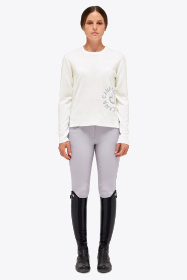 Cavalleria Toscana Wollen Sweater Met CT Orbit, gemaakt van een mix van Merino wol