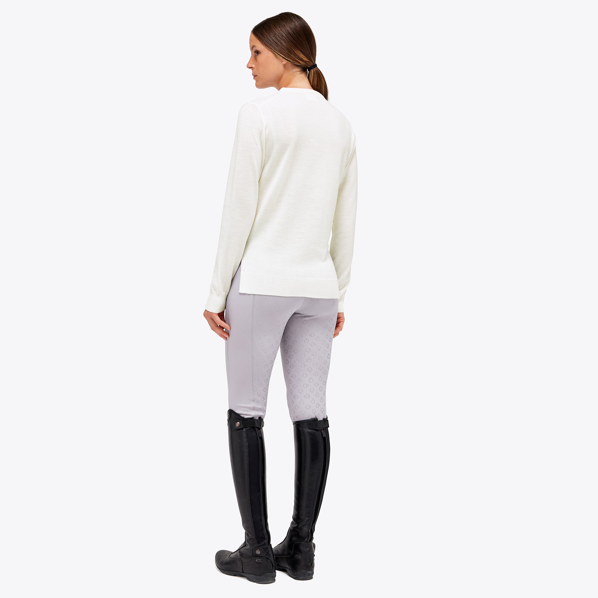 Cavalleria Toscana Wollen Sweater Met CT Orbit, gemaakt van een mix van Merino wol