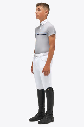 Ridershouse: CT Boys Jersey Zip Competition Shirt S/S Color Grey Ridershouse: CT Boys Jersey Zip Competition Shirt S/S Color Grey