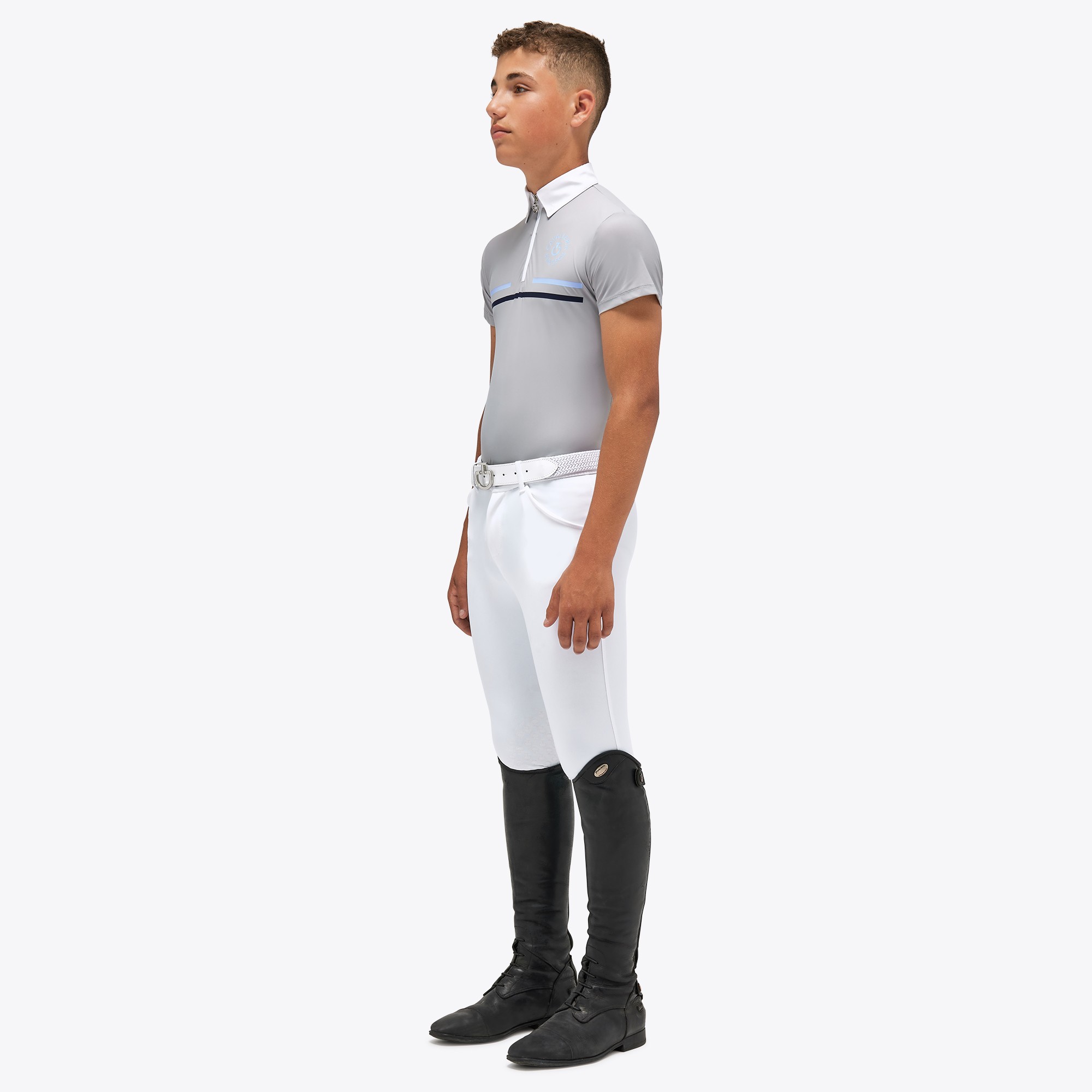 Ridershouse: CT Boys Jersey Shirt With Pocket S/S In De Kleur Grijs Ridershouse: CT Boys Jersey Shirt With Pocket S/S In De Kleur Grijs