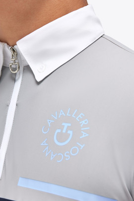 Ridershouse: CT Boys Jersey Zip Competition Shirt S/S Color Grey Ridershouse: CT Boys Jersey Zip Competition Shirt S/S Color Grey