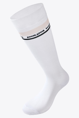 Ridershouse: Cavalleria Toscana Embroidered Stripe Socks - Color White