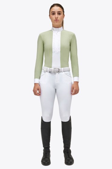Ridershouse: CT Pleated Jersey L/S Girls Competition Shirt - Pastel Green Ridershouse: CT Pleated Jersey L/S Girls Competition Shirt - Pastel Green