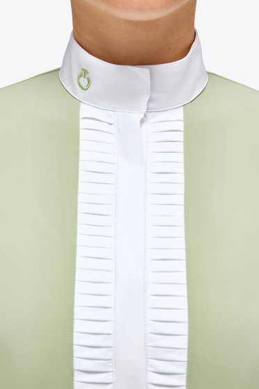 Ridershouse: CT Pleated Jersey L/S Meisjes Wedstrijdshirt - Pastel Groen Ridershouse: CT Pleated Jersey L/S Meisjes Wedstrijdshirt - Pastel Groen