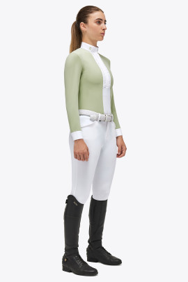 Ridershouse: CT Pleated Jersey L/S Girls Competition Shirt - Pastel Green Ridershouse: CT Pleated Jersey L/S Girls Competition Shirt - Pastel Green
