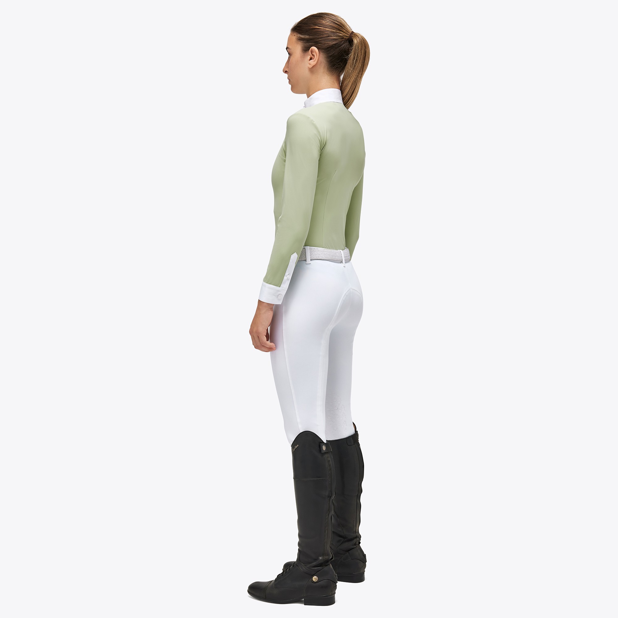 Ridershouse: CT Pleated Jersey L/S Meisjes Wedstrijdshirt - Pastel Groen Ridershouse: CT Pleated Jersey L/S Meisjes Wedstrijdshirt - Pastel Groen