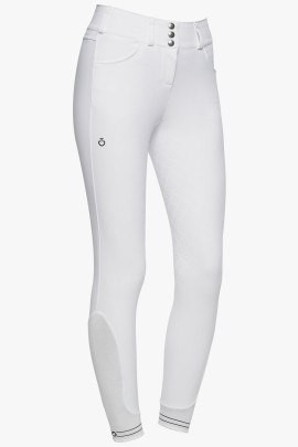 Ridershouse: CT High Waist Silicone Full Seat Rijbroek - Kleur Wit