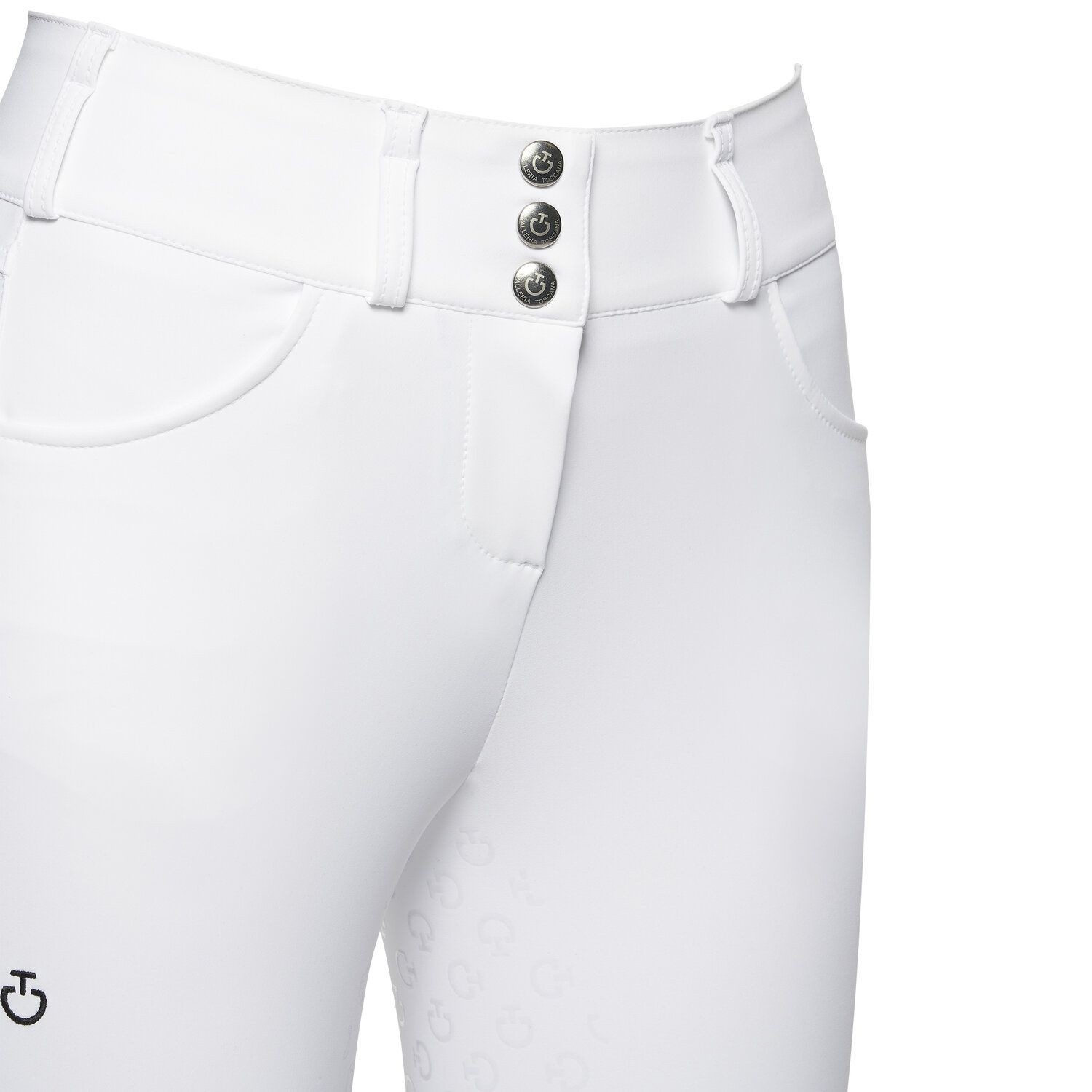 Ridershouse: CT High Waist Silicone Full Seat Riding Breeches - White Ridershouse: CT High Waist Silicone Full Seat Riding Breeches - White