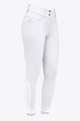 Ridershouse: CT Motif Print Jumping Riding Breeches - Color White